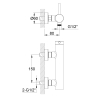 Kohlman Axel QW120A Axel QW120A Mixer de duș pentru montare la vedere Cromat